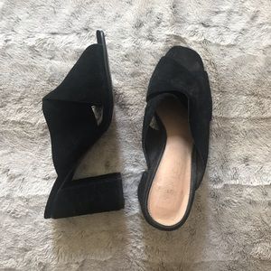 ASOS Black Cross Strap Slide Heels